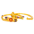 Vibrant Festive Meenakari 22k Gold Pipe Bangles