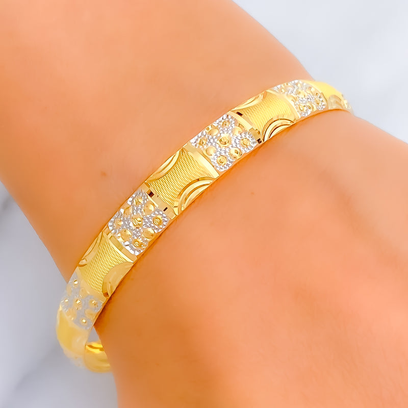 Sleek Ethereal 22k Gold Bangle