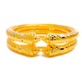 Special Lightweight Embossed 22k Gold Pipe Bangles