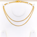 Fancy Two - Tone Flat 22K Gold Chain