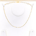 Noble Classy Two-Tone Bead Chain - 18"