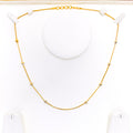 Dainty Delicate Two-Tone Bead Chain - 18"