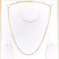 High Finish Medium Square Box 22K Gold Chain 