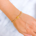 Upscale Interlinked 22k Gold Vibrant Bracelet