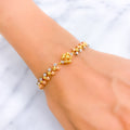 Upscale Interlinked 22k Gold Vibrant Bracelet