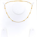Rich Reflective 22k Gold Alternating Bead Chain - 16"
