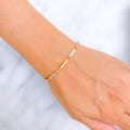 Tasteful Alternating 22k Gold Lined Bracelet