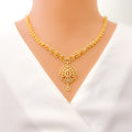 festive-sparkling-motif-diamond-18k-gold-necklace-set