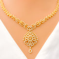 festive-sparkling-motif-diamond-18k-gold-necklace-set