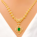 graceful-classic-vintage-diamond-18k-gold-necklace-set