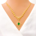 graceful-classic-vintage-diamond-18k-gold-necklace-set