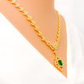 graceful-classic-vintage-diamond-18k-gold-necklace-set