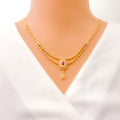 twinkling-flawless-marquise-diamond-18k-gold-necklace-set