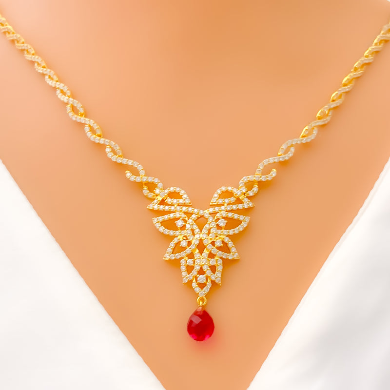 mesmerizing-modish-fancy-diamond-18k-gold-necklace-set