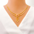 modest-blooming-flower-diamond-18k-gold-necklace-set