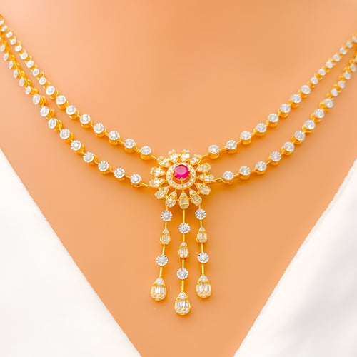 modest-blooming-flower-diamond-18k-gold-necklace-set