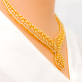 elegant-contemporary-drop-diamond-18k-gold-necklace-set