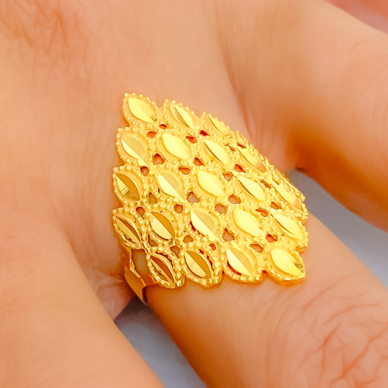 Delightful Captivating 21k Kite Gold Ring