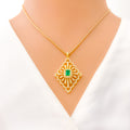 refined-ornate-flower-diamond-18k-gold-pendant