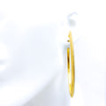 Eclectic Decadent 22k Gold Large Hoop Earrings 