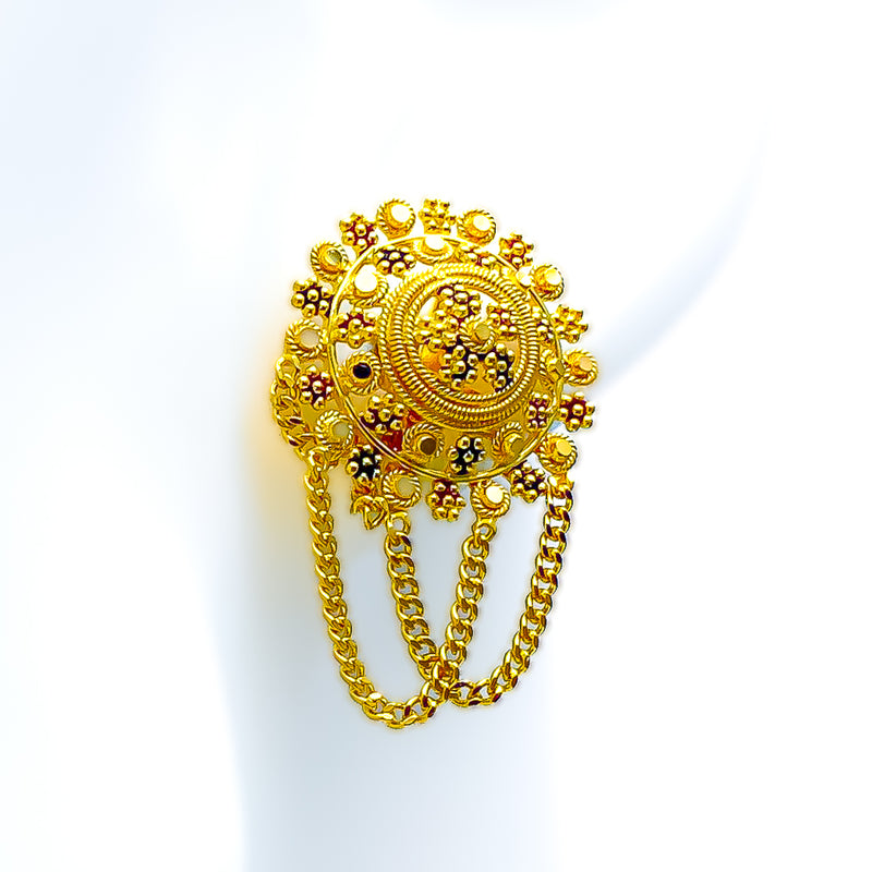 Versatile Modish 22k Gold Earrings