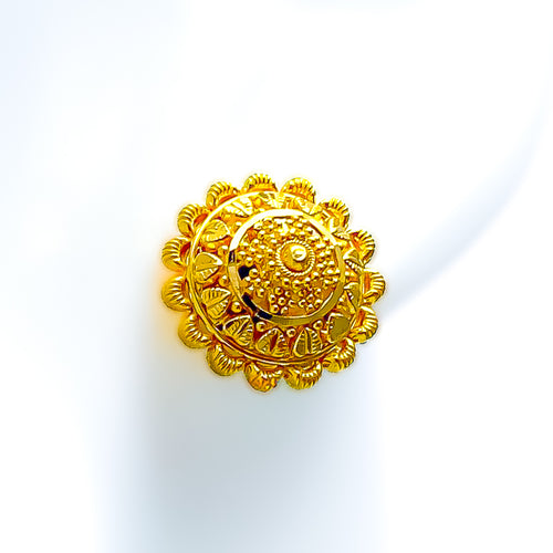 Sleek Tasteful 22k Gold Earrings