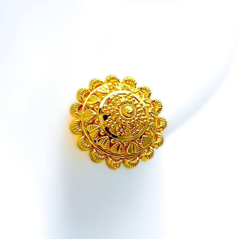 Sleek Tasteful 22k Gold Earrings