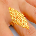 Glimmering Beveled 21k Gold Rich Ring