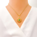 decorative-striped-drop-diamond-18k-gold-pendant