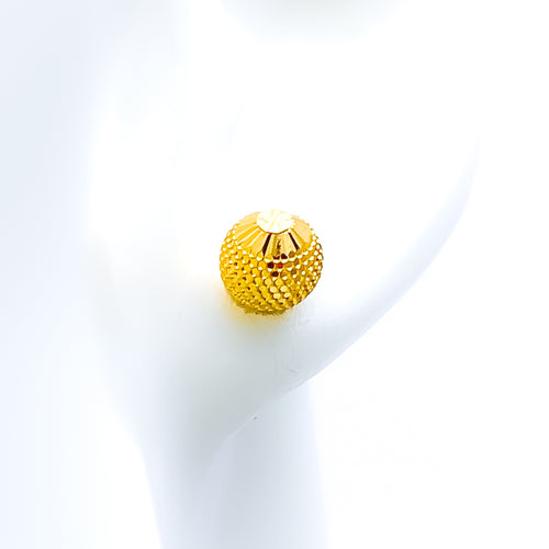 Bold Textured 22k Gold Top Earrings