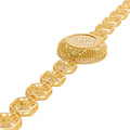 Exclusive Domed 21k Gold Coin Bracelet