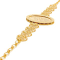 Dazzling Ornate Oval 21k Gold Coin Bracelet