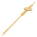 Dazzling Ornate Oval 21k Gold Coin Bracelet