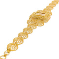 Impressive Geometric 21k Gold Coin Bracelet