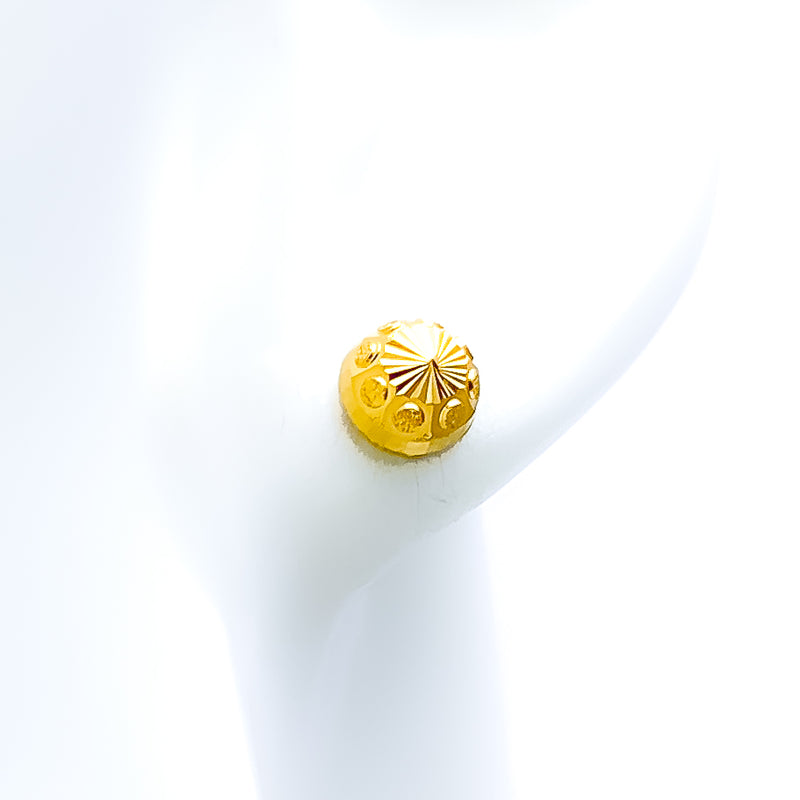 Signature Vivid 22k Gold Top Earrings