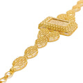 Special Marquise Mesh 21k Gold Coin Bracelet