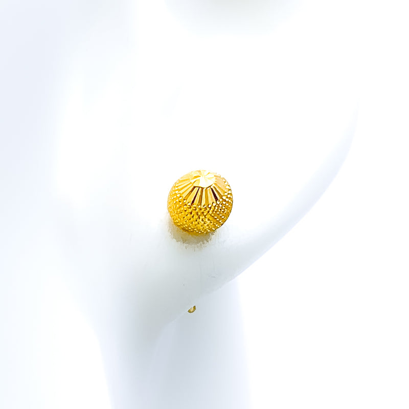 Vibrant Ethereal 22k Gold Top Earrings