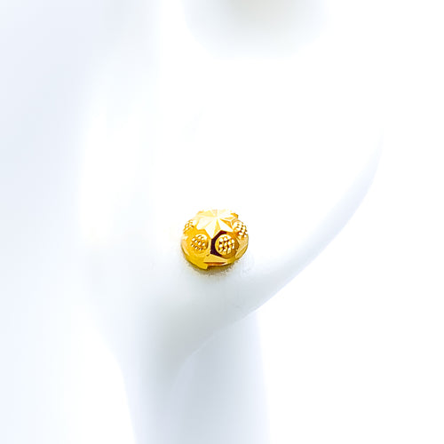 Opulent Blooming 22k Gold Top Earrings