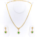 graceful-classic-vintage-diamond-18k-gold-necklace-set