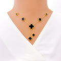 iconic-onyx-clover-21k-gold-necklace-set