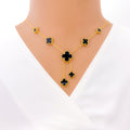 iconic-onyx-clover-21k-gold-necklace-set