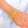 Mesmerizing Vibrant 21K Gold Bangle Bracelet