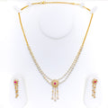 modest-blooming-flower-diamond-18k-gold-necklace-set