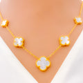 five-clover-mother-of-pearl-21k-gold-necklace-set