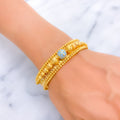 Mesmerizing Vibrant 21K Gold Bangle Bracelet