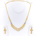 dainty-lined-shiny-drop-diamond-18k-gold-necklace-set