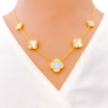 five-clover-mother-of-pearl-21k-gold-necklace-set