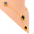 onyx-drop-21k-gold-clover-necklace-set