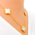 three-clover-mother-of-pearl-21k-gold-necklace-set