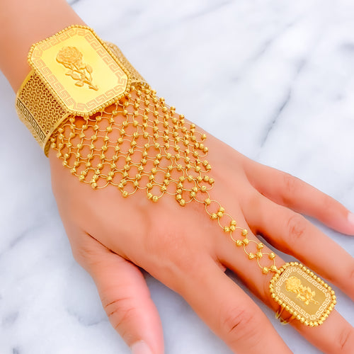 Extravagant Ritzy 21K Gold Panchangala Bangle Bracelet